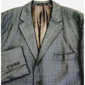 Zino Wool Italy Super 120 Sport Coat Di Valdengo Gray 44 Mens USA